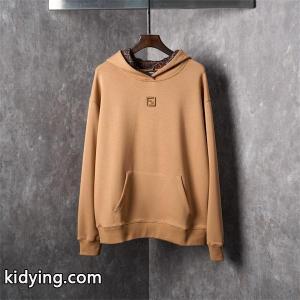 fendi コピー フェンディ コピー コピー パーカー メンズ キャメル フード付き 長袖 秋冬対応kidying26yGfmqi