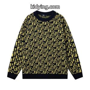 fendi ブランド コピー フェンディ ブランド コピー コピー 人気定番 ニットセーター ブラック×イエロー 高級感kidying26mKj49b