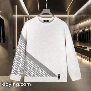 ニット fendi コピーブランド フェンディ コピーブランド コピー メンズ 切替デザイン FF柄 ライトグレー  秋冬kidying265nqiWb