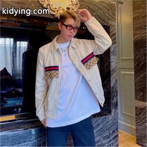 グッチ コピーブランド コピー gucci コピーブランド GGキャンバス シャツジャケット ベージュ 個性 高級kidying26TXvm4r