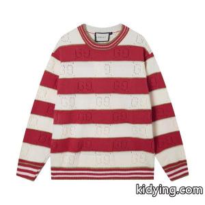 新作 注目 グッチ コピー コピー gucci コピー ボーダーニット レッド ホワイト お洒落kidying26bCSr8r