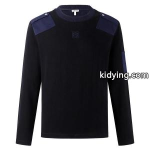 秋冬マスト loewe コピー ロエベ コピー コピー セーター ネイビーブラック クルーネック トップス 上品kidying26b4r05b