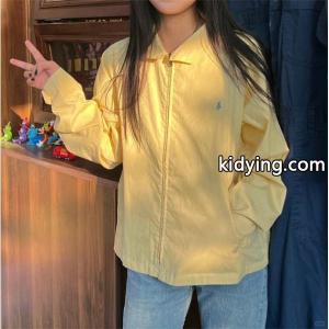 Polo Ralph Lauren ポロ ラルフローレン コピー 春夏新作 イエロー ノーカラー ジップブルゾン 軽量kidying26CCy0Pf
