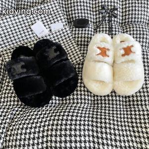 セリーヌ コピーceline コピー激安真羊毛ファースリッパレディース厚底フラット太古里ストリート人気モデルkidying26euyC0f