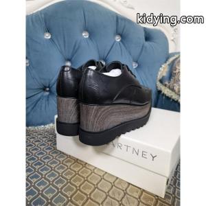 STELLA McCARTNEY ステラマッカートニー コピー 刺繍 厚底シューズ ブラック シック 落ち着いたkidying26WbyqGb