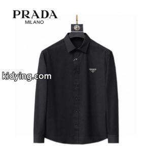 洗練 定番 prada コピー プラダ コピー コピー 上質感 ミニマル ロングスリーブ シャツkidying26GrCiqy