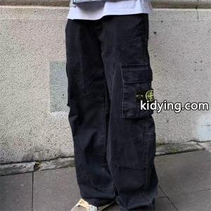 人気急上昇 ストリート系 ブラック STONE ISLAND ストーンアイランド コピー カーゴパンツkidying26H5TD8b