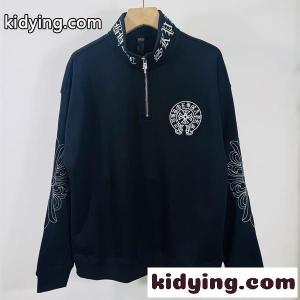 スウェット 立ち襟 刺繍デザイン ストリート風 トレンド新作 CHROME hearts コピー クロムハーツ コピー コピーkidying26KvWbOj