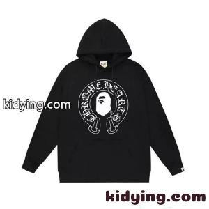人気 新登場 コピー パーカー プリント 裏起毛ストリート 2026新作 CHROME hearts スーパーコピー X BAPEkidying26Kbeieq