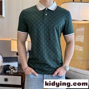 gucci スーパーコピー激安♥2026ss春夏新作poloグッチ スーパーコピーポロシャツコピーエメラルドグリーン上品kidying265XHvCm