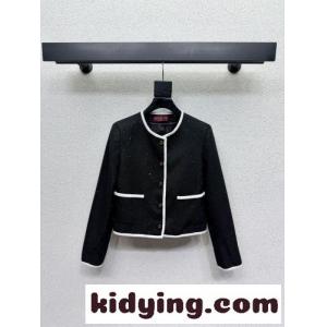 ダブルG ボタン付き ノーカラージャケット グッチ コピー ジャケット コピー ブラックkid26e8L15r