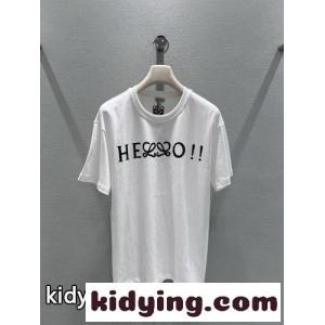 定番 合わせやすい コットン 半袖Tシャツ ロエベ コピー Tシャツ コピー ユニセックス ホワイトkid26zGvuWz