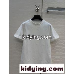 シンプル アイレット刺繍 コットンTシャツ シャネル コピー Tシャツ コピー ホワイトkid26Xrqa4v