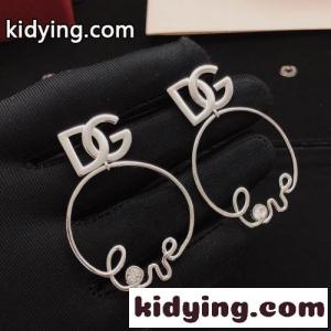 ドルチェ&ガッバーナ コピー イヤリング 偽物 可愛い エレガント DGロゴ×Love シルバーkid26K1XPLv