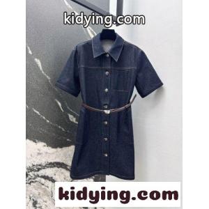 ベルト付き デニム シャツワンピース プラダ スーパーコピー ワンピース 偽物 ドレスkid26PvmCKf