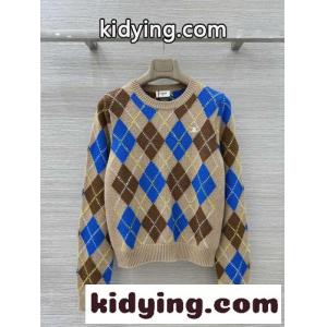 アーガイル柄 クルーネックニット セリーヌ ブランド コピー セーター 偽物 ウールkid26ruO1ny