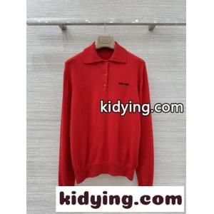 シンプル 上品 ウール ニットポロ ミュウミュウ コピー ニット コピー レッドkid26uODKHn