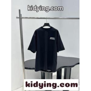 ロゴプリント オーバーサイズ 半袖Tシャツ バレンシアガ コピー Tシャツ コピー ブラックkid26DKPjSz