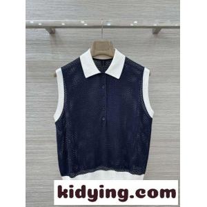 バイカラー メッシュニット ポロベスト トムブラウン コピーブランド ニット スーパーコピー ネイビーkid268jC0Pv