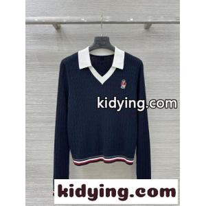 襟付き ケーブルニット プルオーバー トムブラウン スーパーコピー セーター スーパーコピー ネイビーkid26XfCSni