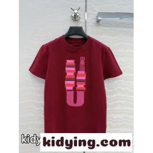 プリント入り コットン 半袖Tシャツ エルメス コピー Tシャツ スーパーコピー レッドkid26rSLfSb