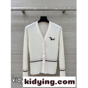 ウール＆シルク Vネックカーディガン トムブラウン ブランド コピー ニット スーパーコピー ホワイトkid26Pvuqmm