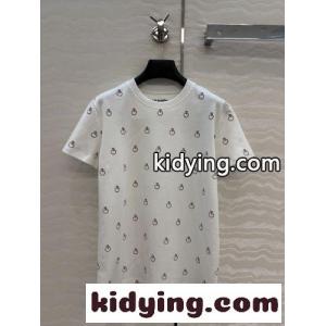 エルメス コピーブランド Tシャツ コピー 上品 カジュアル 半袖Tシャツ アノー・フィネス プリント ホワイトkid26bu8DKf