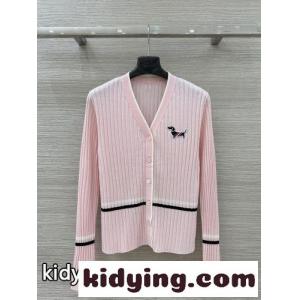ウール＆シルク Vネックカーディガン トムブラウン コピー ニット スーパーコピー ピンクkid26XTHnyq