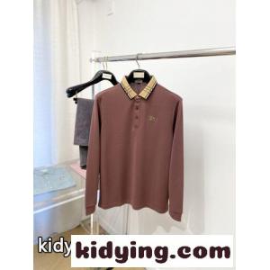 定番 カジュアル バーバリー コピーブランド Tシャツ 偽物 チェックカラー 長袖ポロシャツkid26be81ry