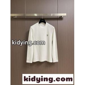 シンプル 洗練された コットン 長袖Tシャツ ロエベ スーパーコピー Tシャツ 偽物 ホワイトkid26aKPLPz