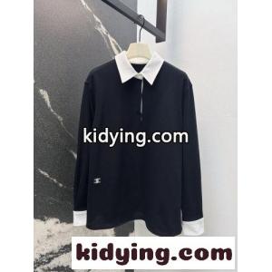 洗練された カジュアル 配色 トップス セリーヌ コピー Tシャツ コピー ブラックkid26n4rS5b