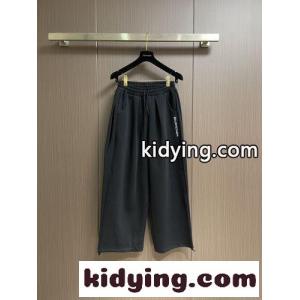 シンプル ロゴ カジュアル スウェットパンツ バレンシアガ ブランド コピー パンツ 偽物 ブラックkid265LXPHj