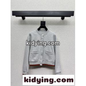 ウェブストライプ付き コットン カーディガン グッチ ブランド コピー コピー グレーkid26HDeiKn