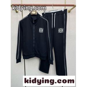 人気 アナグラム トラックジャケット＆パンツ セットアップ ロエベ ブランド コピー  偽物 ブラックkid26jyaiaC
