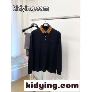 エルメネジルド・ゼニア Tシャツ 偽物 洗練された ロゴ入り 長袖 ポロシャツ ブラックkid26na8PXz