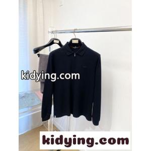 洗練された ハーフジップ 長袖ポロシャツ エルメネジルド・ゼニア Tシャツ 偽物 ブラックkid26jO5HbC
