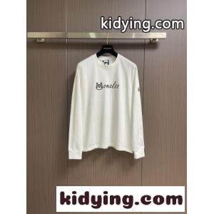 カジュアル ロゴ入り コットン 長袖Tシャツ モンクレール コピー Tシャツ 偽物 ホワイトkid26a8vOnu