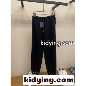 ダブルフェイスニットウールトラベルパンツ ルイ・ヴィトン スーパーコピー ブラックkid26bKnmei