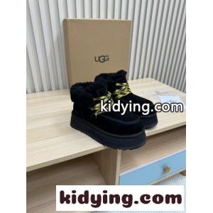 UGG アグ スーパーコピー プラットフォーム スエード レースアップブーツ ブラックkid26rm8vuy