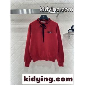 フェンミン 可愛い ニット プルオーバー ミュウミュウ コピーブランド セーター 偽物 レッドkid26qCGPLz