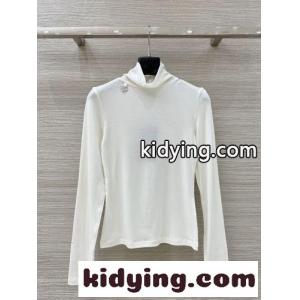 ウール＆テンセル ハイネック カットソー プラダ スーパーコピー Tシャツ 偽物 ホワイトkid2691DSvq