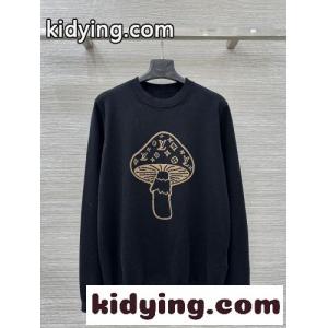 遊び心満載 コットンニット クルーネック ルイ・ヴィトン セーター コピー ブラックkid26XvqWzy