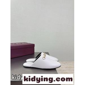 ホースビット付き ウィメンズ ミュール グッチ ブランド コピー サンダル スーパーコピー ホワイトkid26TLHTbC