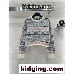 ノルディック柄 ショート丈プルオーバー ミュウミュウ コピー セーター 偽物 ベージュkid26na0raa