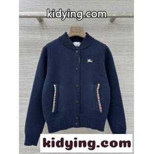 ウール＆カシミヤ ボンバーカーディガン バーバリー コピーブランド ジャケット コピー ブルーkid26eyWDCu
