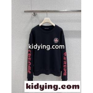 クロムハーツ コピー Tシャツ 偽物 スタイリッシュ プリント コットン スウェットシャツ ブラックkid26DWrWXr