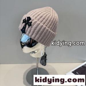 ユニセックス クロムハーツ コピー キャップ 偽物 クロスパッチ ニットキャップ ピンクkid26aKT5ju