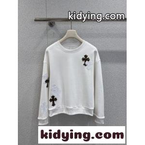 クロスパッチ コットン スウェットシャツ クロムハーツ コピー Tシャツ 偽物 ホワイトkid26r4ziCm