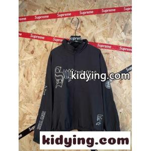 ゴシックロゴ トラックジャケット シュプリーム スーパーコピー ジャケット 偽物 ブラックkid26KzOvKf