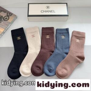 5足セット カシミヤ ソックス シャネル コピー 靴下 コピー 合わせやすいkid26rWzu0D